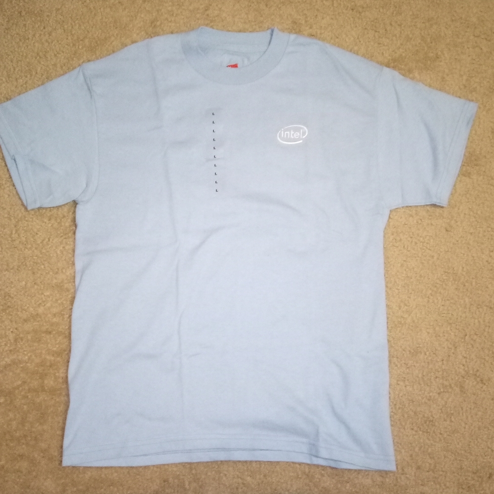 Light blue Intel logo t-shirt